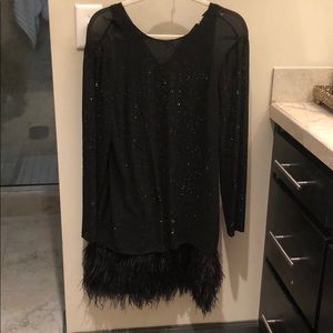 MICHAEL KORS Black beaded cocktail dress